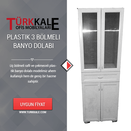 Plastik 3 bölmeli Banyo Dolabı