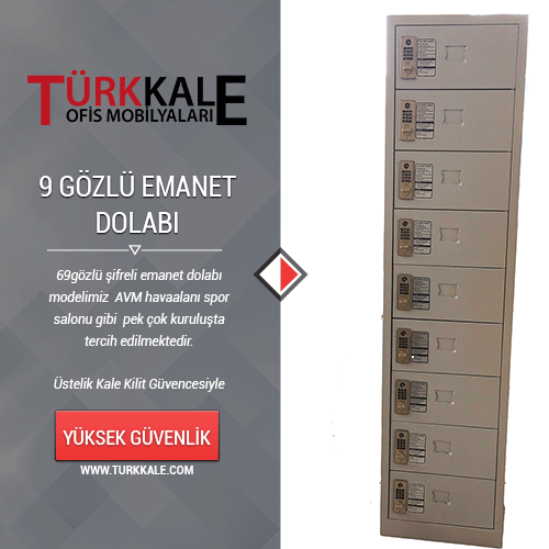 9 Gözlü Şifreli Emanet Dolabı